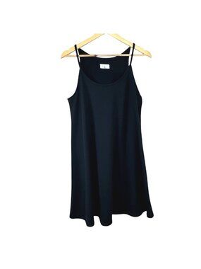 Lou & Grey Black Tank Dress Size Small Terry Cloth Loungewear Casual Comfy